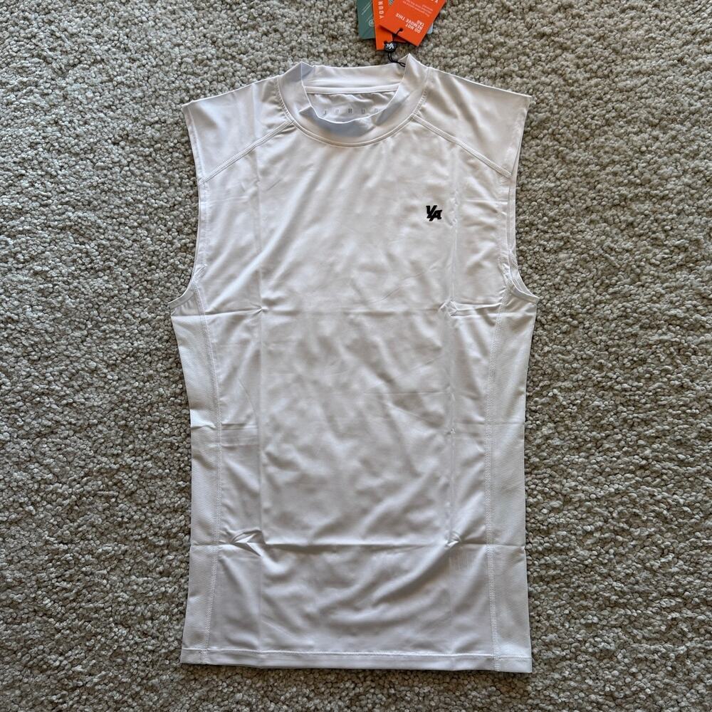 Men's YoungLA (SoldOut) 315CompressionCut-OffsTankTop NWT, XL White